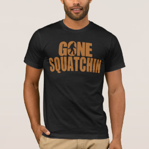 Gegangenes Squatchin Kupfer und schwarzer T - T-Shirt
