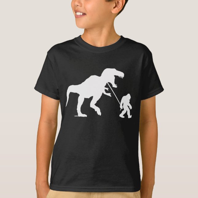 Gegangenes Squatchin mit T-rex T-Shirt (Vorderseite)