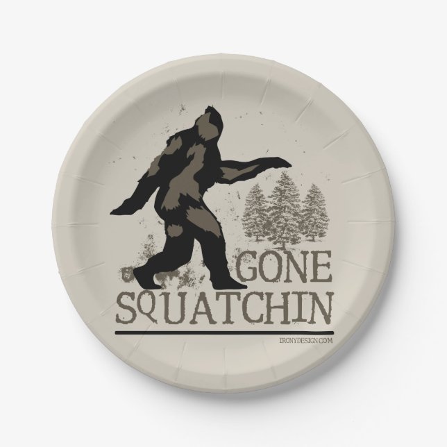 Gegangenes Squatchin Pappteller (Vorderseite)