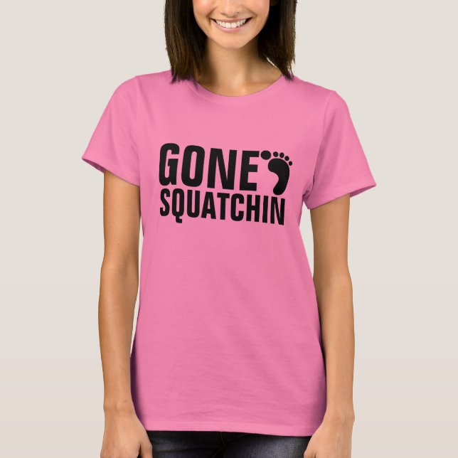 GEGANGENES SQUATCHIN T - SHIRT-ROSA T-Shirt (Vorderseite)