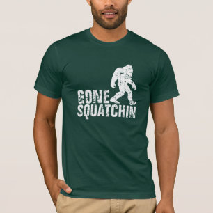 Gegangenes Squatchin - Weiß beunruhigt T-Shirt
