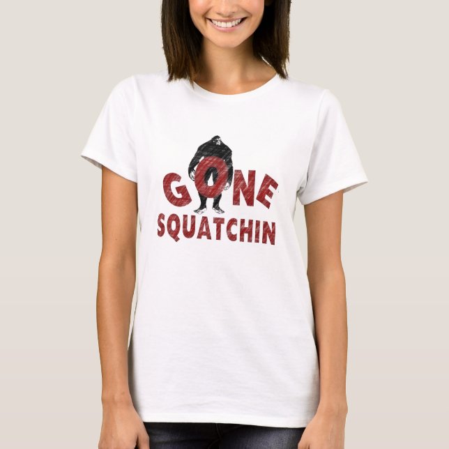 Gegangenes Squatchin - Zeichenstift-Art Squatcher T-Shirt (Vorderseite)