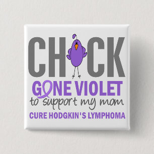 Gegangenes violettes Lymphom der Mama-H Button