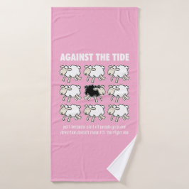 Gegen den Strom Badehandtuch