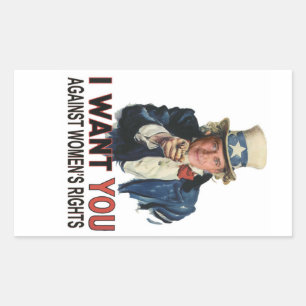 Gegen die Rechte der Frau Rechteckiger Aufkleber