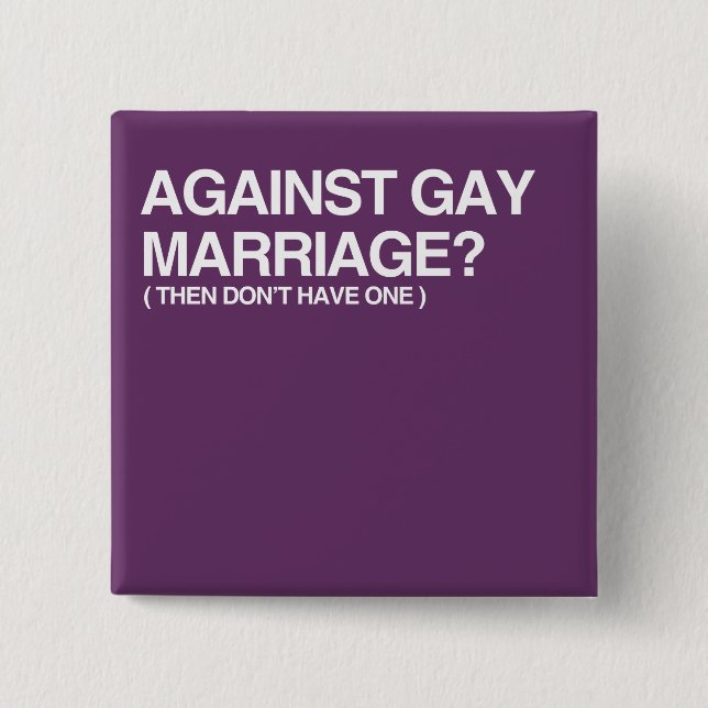GEGEN HOMOSEXUELLE EHE - DANN BUTTON (Vorderseite)