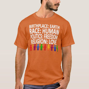 Gegen Rassismus Politik Menschenrechte Liebe 12 T-Shirt