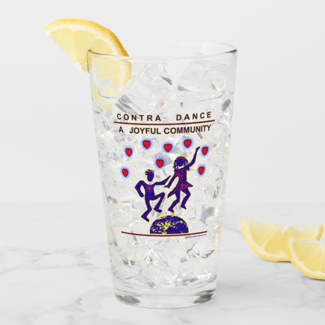 Gegen Tanz-Bier-Glas Glas (Vorderseite Ice)