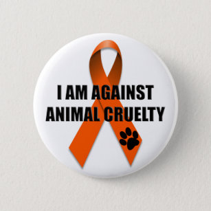 Gegen Tiergrausamkeits-orange Bewusstseins-Band Button