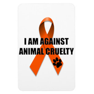 Gegen Tiergrausamkeits-orange Bewusstseins-Band Magnet