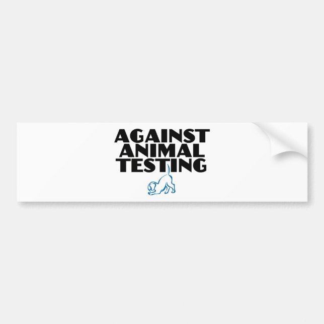 gegen Tierversuche Autoaufkleber (Vorne)