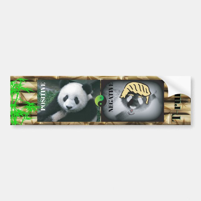 gegen Trump/Panda, Autoaufkleber (Vorne)