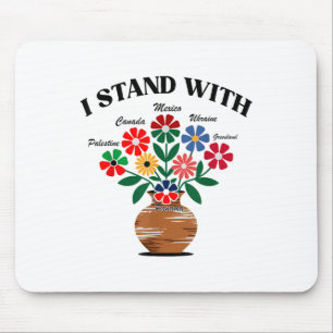 Gegen Trump stehe ich mit Kanada Mexiko Grönland G Mousepad