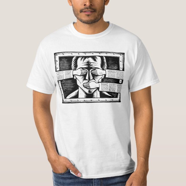 Gegen Zensur im WeltShirt T-Shirt (Vorderseite)