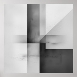 Gegenbilanz - Minimalistische graue Skala Ar Poster