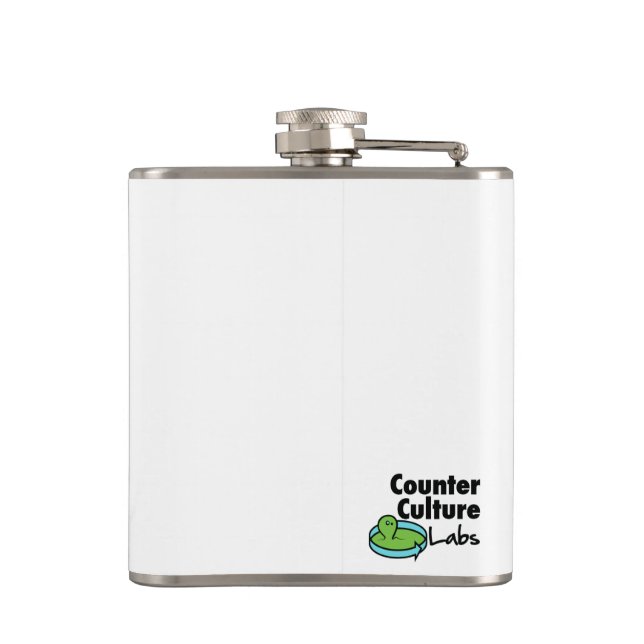 Gegenkultur-Labrador-Erlenmeyer-Kolben Flachmann (Rückseite)