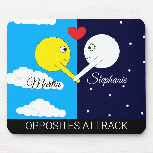 Gegensätze: Sonne & Mond Mousepad (Vorne)