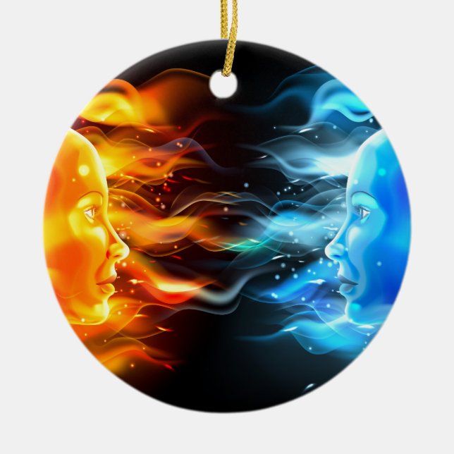 Gegenseitigkeitskonzept Keramik Ornament (Vorne)