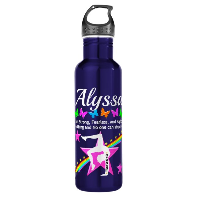 GEGENSTÄNDIGE UND STARKE GYMNAST-KUSTOM-WASSERFLAS EDELSTAHLFLASCHE (Vorderseite)