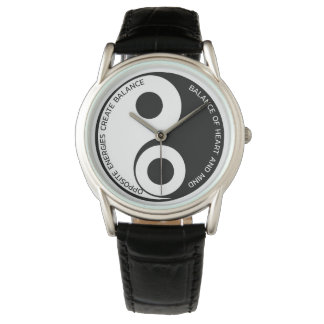 Gegenüber den Energien, schaffen Sie Balance Yin Y Armbanduhr