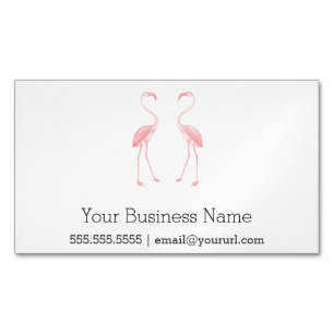 Gegenüberstellen der Flamingos Magnetische Visitenkarte