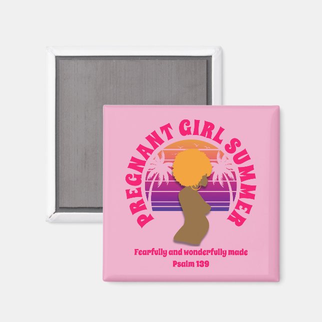 GEGENWÄRTIGE MÄDCHERSOMMERKLICHE Christliche Mama Magnet (Vorderseite/Rückseite)