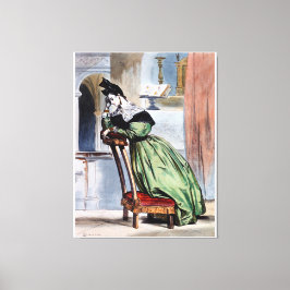 Gegenwärtige Viktorianische Lady in Green - elegan Leinwanddruck