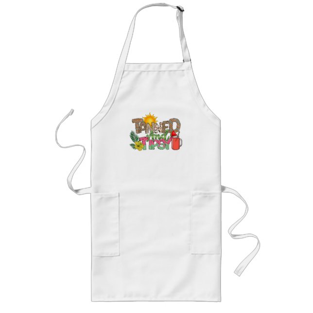 Gegerbt und Tipsy | Fun Summer Party Design Lange Schürze (Vorne)