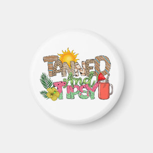 Gegerbt und Tipsy Fun Summer Party Design Magnet