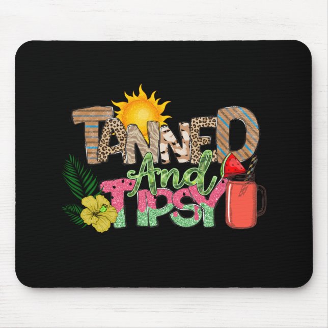 Gegerbt und Tipsy | Fun Summer Party Design Mousepad (Vorne)