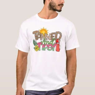 Gegerbt und Tipsy Fun Summer Party Design T-Shirt