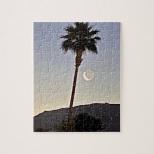Geglänzter Mond 🌙 Unter der Palme 🌴 Puzzle