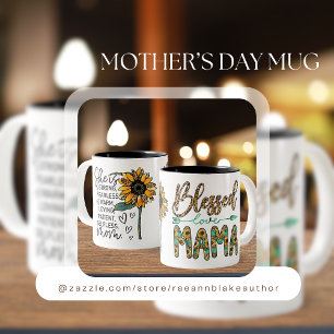 'Geglückte Mama' Muttertags Keramikbecher Zweifarbige Tasse