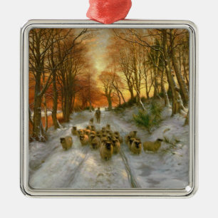 Geglüht mit Tönungen der Abends-Stunden Silbernes Ornament