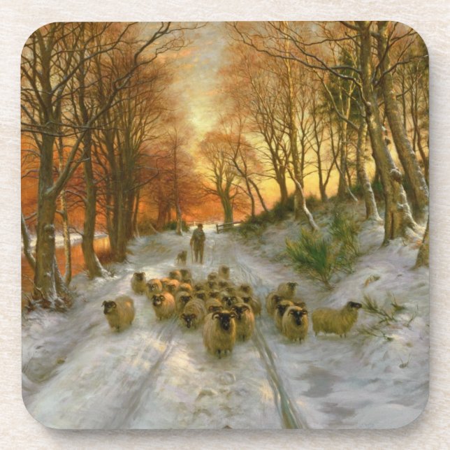 Geglüht mit Tönungen der Abends-Stunden Untersetzer (Vorderseite)