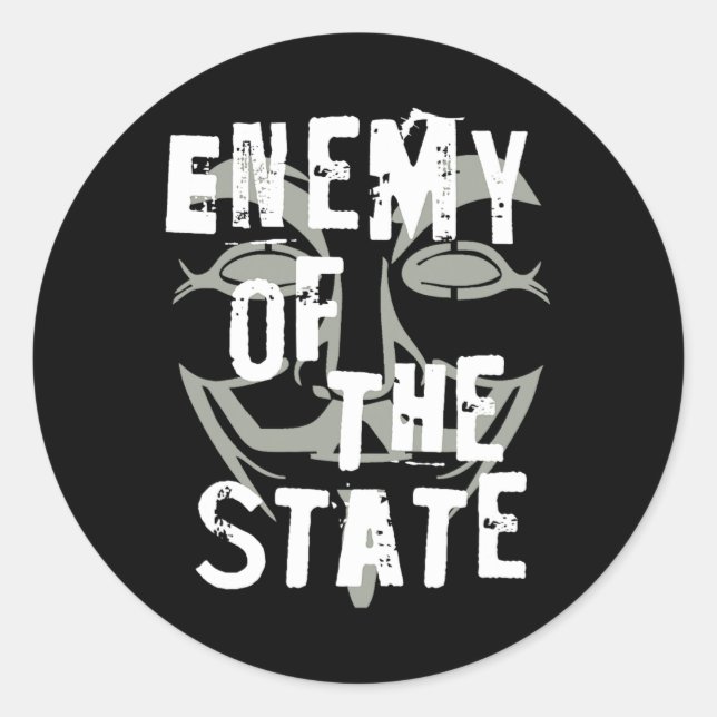 Gegner des Staat Anonymous #resists Runder Aufkleber (Vorderseite)
