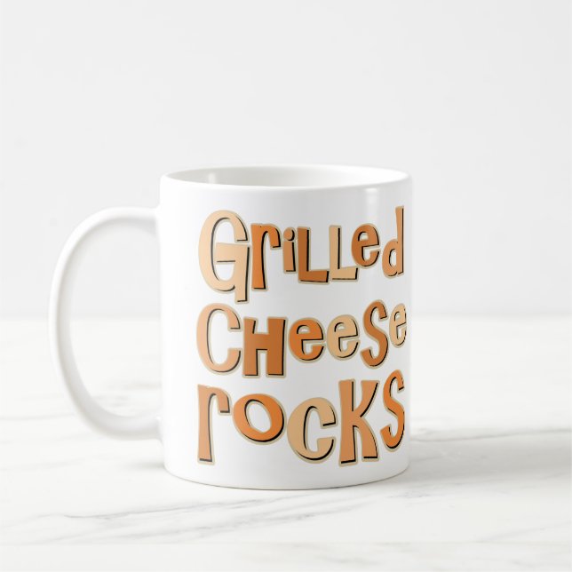 Gegrillte Käse-Felsen Kaffeetasse (Links)