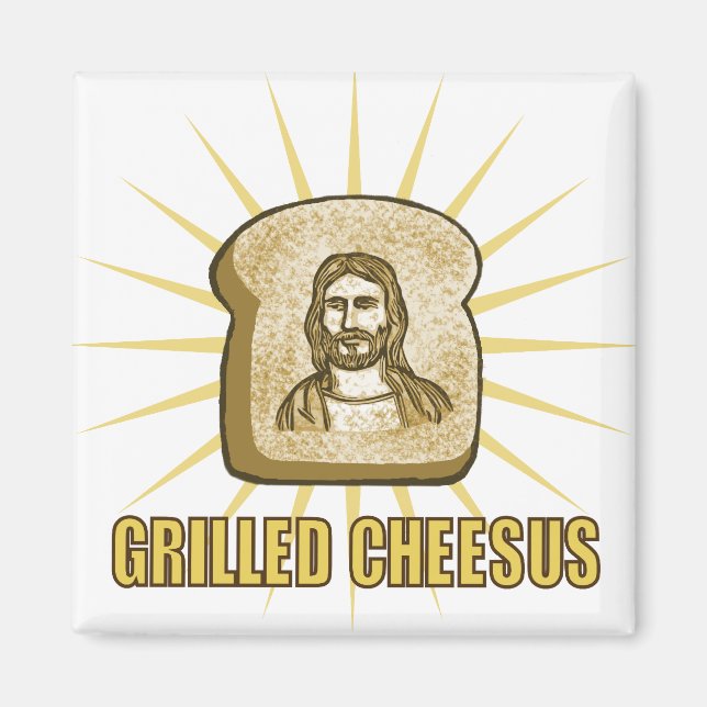 Gegrillter Cheesus-Magnet Magnet (Vorne)