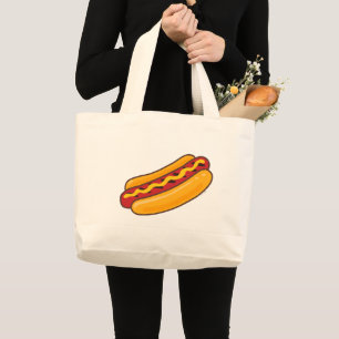 Gegrillter Hot Dog Jumbo Stoffbeutel