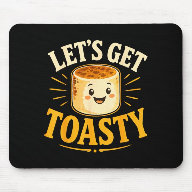 Gegrillter Marshmallow Lagerfeuer  Mousepad (Vorne)