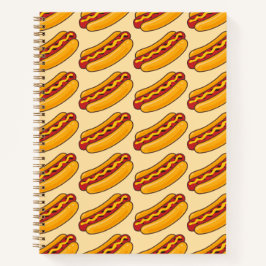 Gegrilltes Hot-Dog-Muster Notizbuch