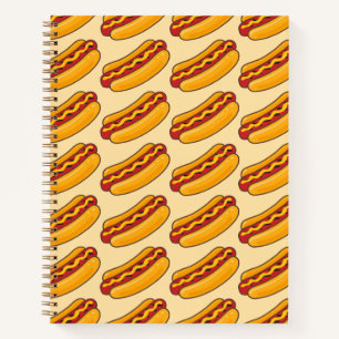 Gegrilltes Hot-Dog-Muster Notizbuch
