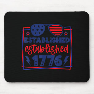 Gegründet 1776 patriotische Schattierungen Mousepad