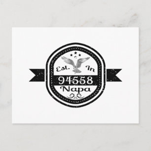 Gegründet im Jahr 94558 Napa Postkarte