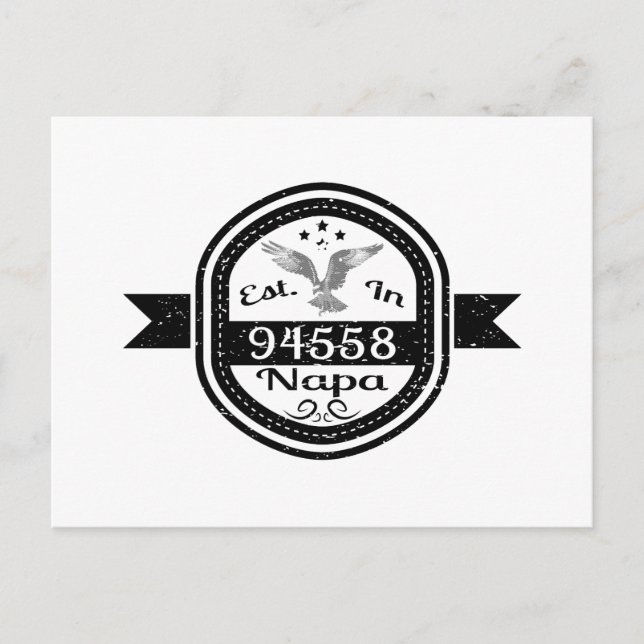 Gegründet im Jahr 94558 Napa Postkarte (Vorderseite)