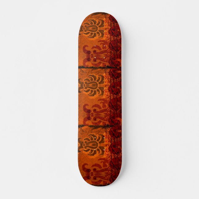 gegrungener Damast Skateboard (Vorne)