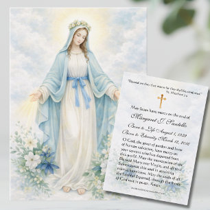Gegrüßte Mutter Maria Katholisches Trauer-Gedenkka Visitenkarte