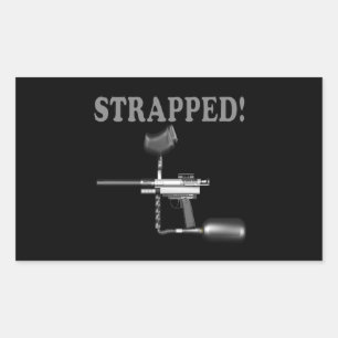 Gegurtet Rechteckiger Aufkleber