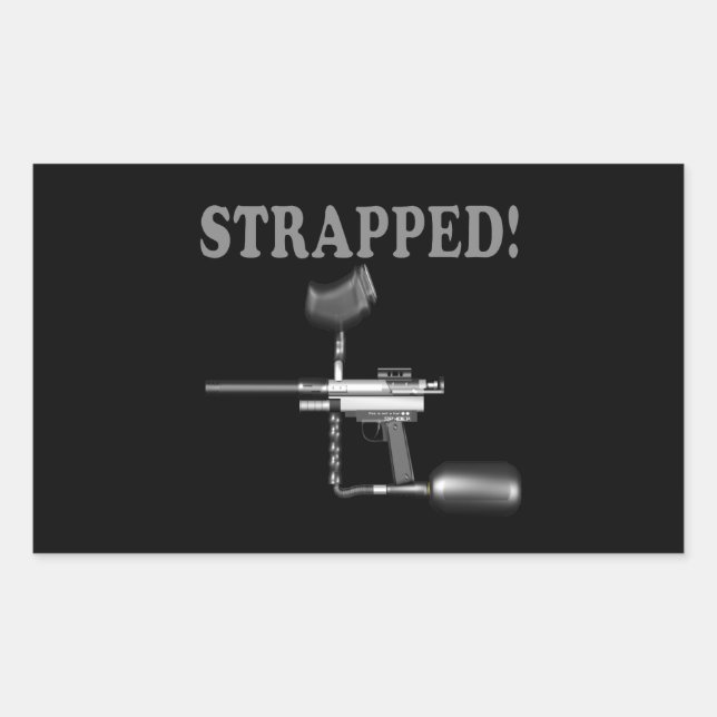 Gegurtet Rechteckiger Aufkleber (Vorderseite)