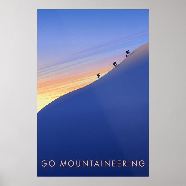 Geh Bergsteigen Reiseplakat Poster (Vorne)